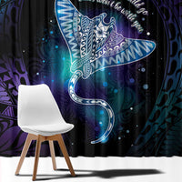 Polynesian Tala Manta Ray Window Curtain Nowhere You Could Go That I Won't Be With You - Wonder Print Shop