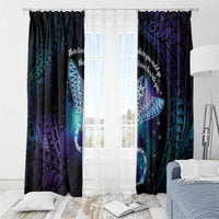 Polynesian Tala Manta Ray Window Curtain Nowhere You Could Go That I Won't Be With You - Wonder Print Shop