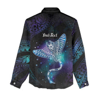 Polynesian Tala Manta Ray Women Casual Shirt Nowhere You Could Go That I Won't Be With You - Wonder Print Shop