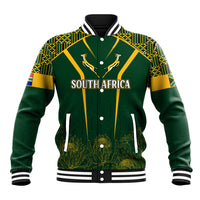 Personalised South African Heritage Day Baseball Jacket Kente Ethnic Patterns Mix Springboks LT7 - Wonder Print Shop