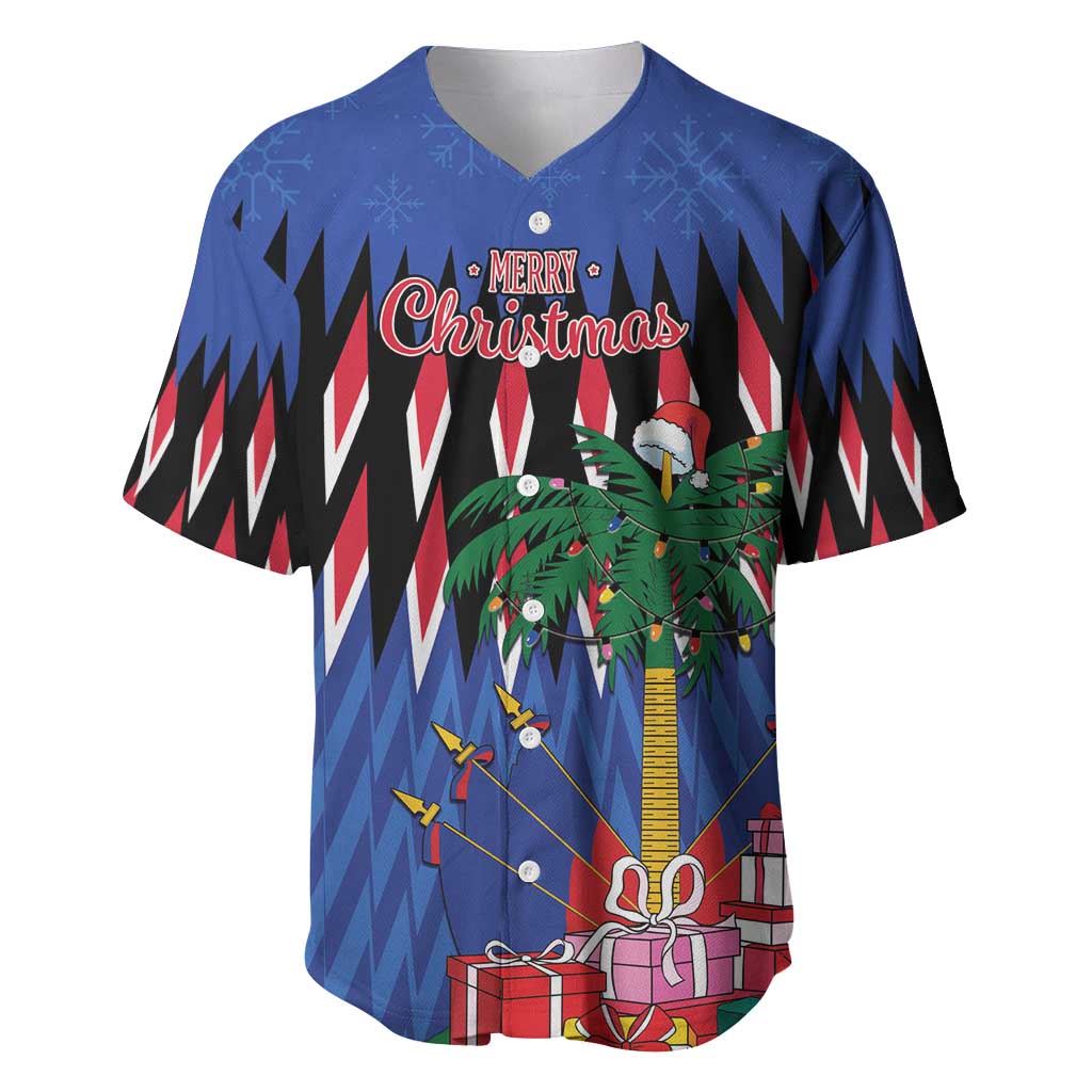 Personalized Haiti Baseball Jersey Christmas Festive Vibes LT7 - Wonder Print Shop