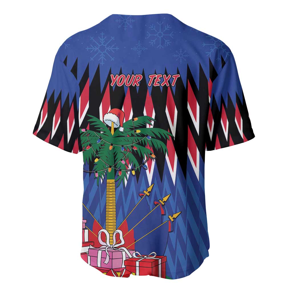 Personalized Haiti Baseball Jersey Christmas Festive Vibes LT7 - Wonder Print Shop