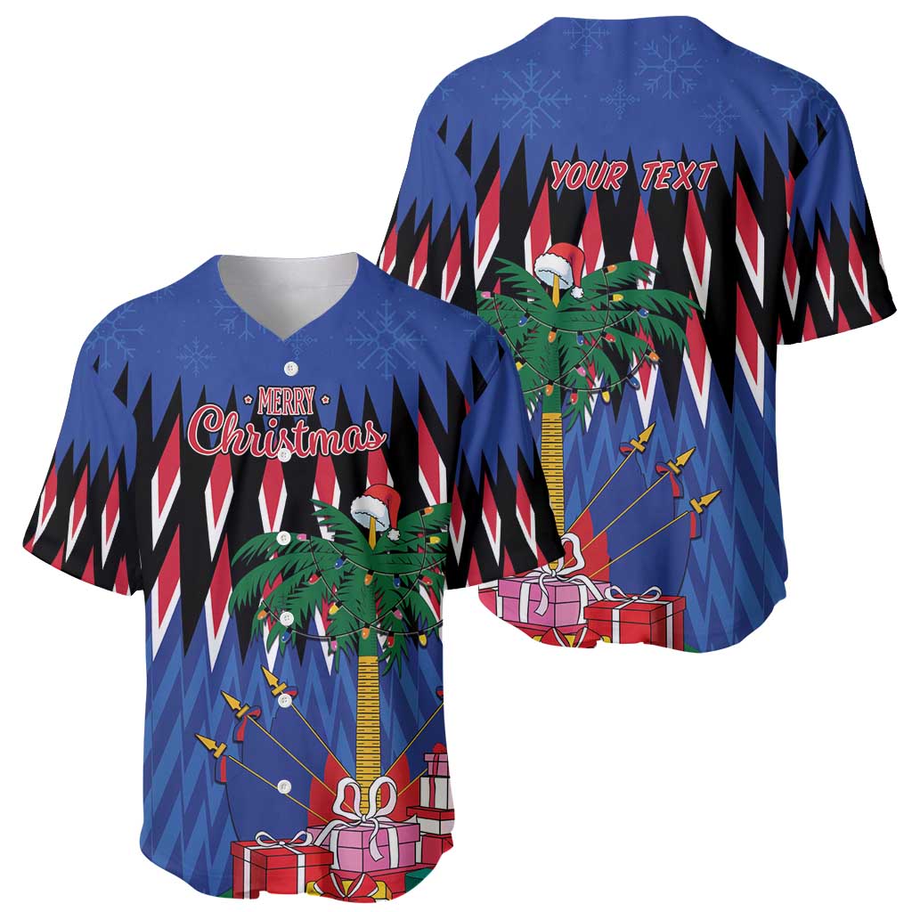 Personalized Haiti Baseball Jersey Christmas Festive Vibes LT7 - Wonder Print Shop