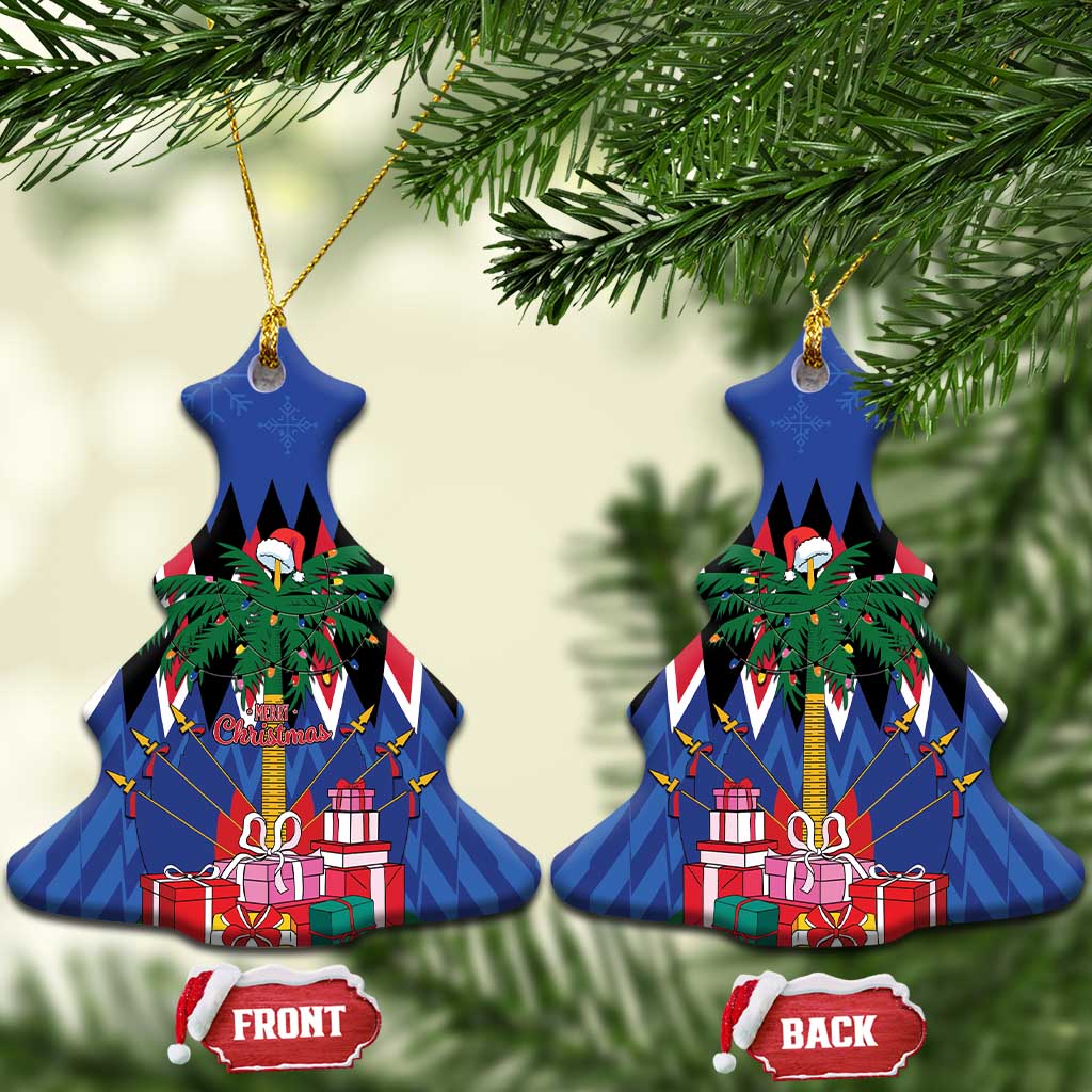 Personalized Haiti Ceramic Ornament Christmas Festive Vibes LT7 - Wonder Print Shop