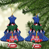 Personalized Haiti Ceramic Ornament Christmas Festive Vibes LT7 - Wonder Print Shop
