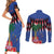 Personalized Haiti Couples Matching Short Sleeve Bodycon Dress and Long Sleeve Button Shirt Christmas Festive Vibes LT7 - Wonder Print Shop