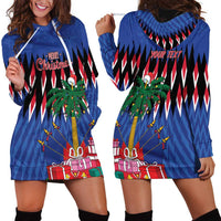 Personalized Haiti Hoodie Dress Christmas Festive Vibes - Wonder Print Shop