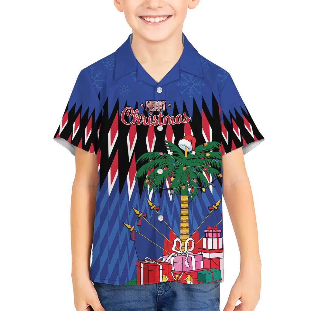 Personalized Haiti Kid Hawaiian Shirt Christmas Festive Vibes - Wonder Print Shop