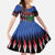 Personalized Haiti Kid Short Sleeve Dress Christmas Festive Vibes - Wonder Print Shop