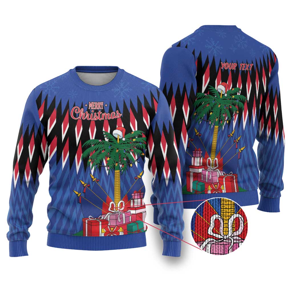 Personalized Haiti Ugly Christmas Sweater Christmas Festive Vibes - Wonder Print Shop