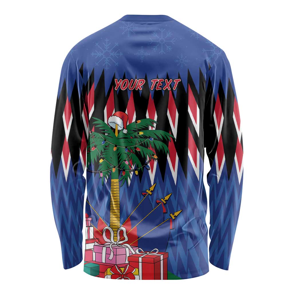 Personalized Haiti Long Sleeve Shirt Christmas Festive Vibes - Wonder Print Shop