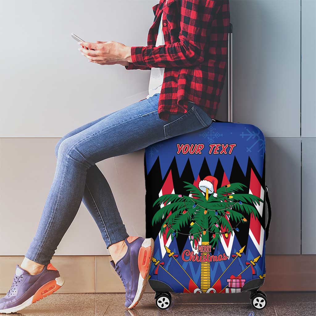 Personalized Haiti Luggage Cover Christmas Festive Vibes - Wonder Print Shop