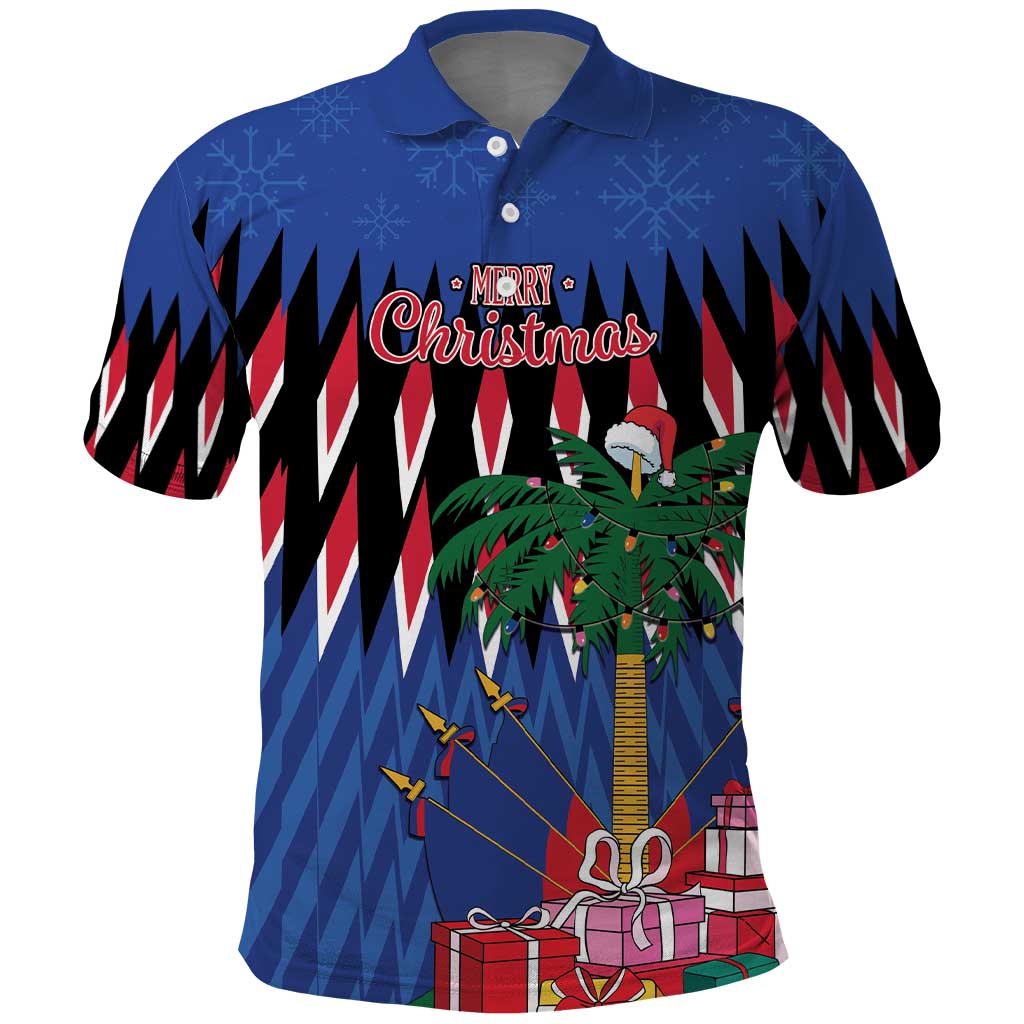 Personalized Haiti Polo Shirt Christmas Festive Vibes - Wonder Print Shop