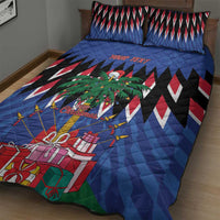Personalized Haiti Quilt Bed Set Christmas Festive Vibes - Wonder Print Shop