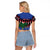 Personalized Haiti Raglan Cropped T Shirt Christmas Festive Vibes - Wonder Print Shop