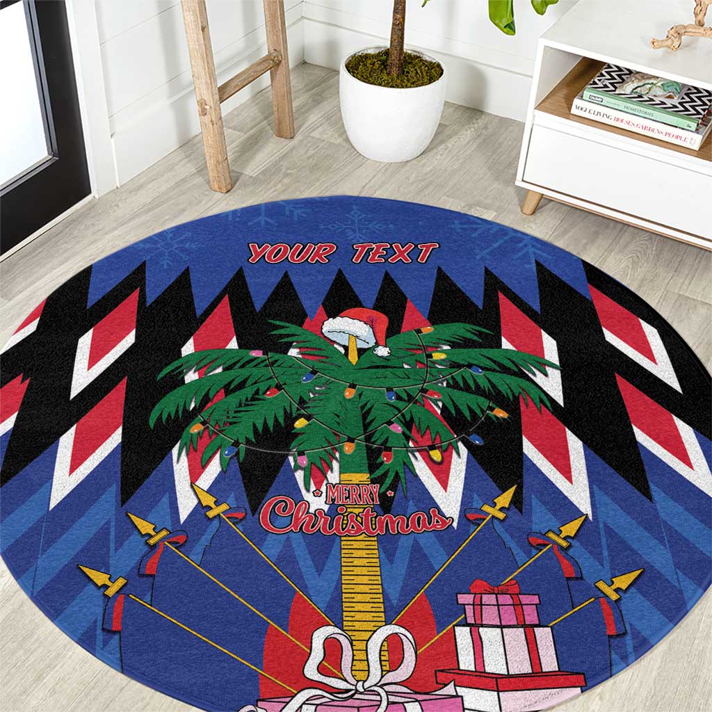 Personalized Haiti Round Carpet Christmas Festive Vibes