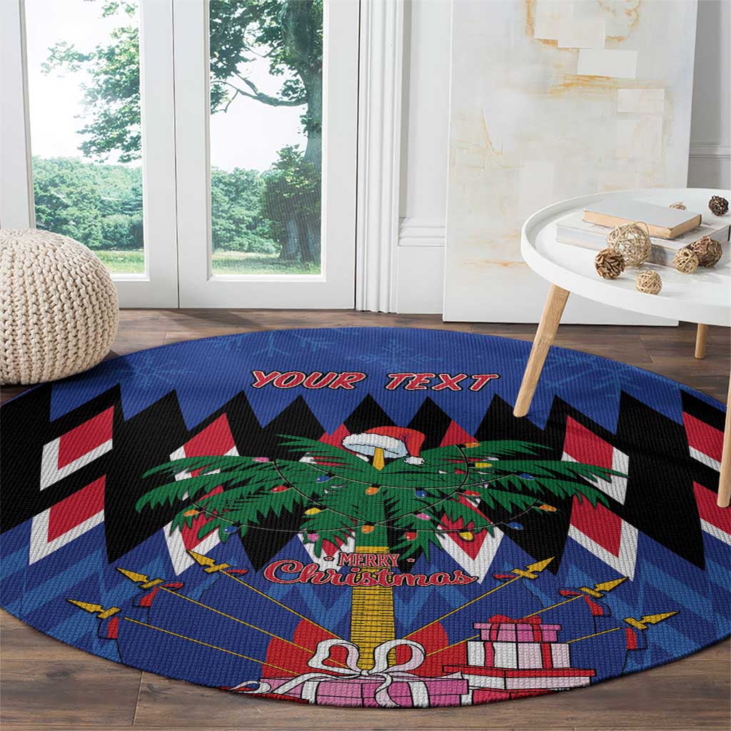 Personalized Haiti Round Carpet Christmas Festive Vibes