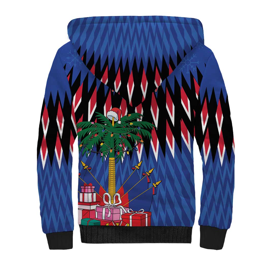 Personalized Haiti Sherpa Hoodie Christmas Festive Vibes - Wonder Print Shop
