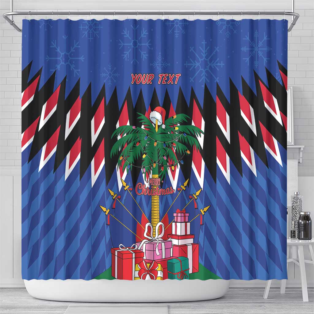 Personalized Haiti Shower Curtain Christmas Festive Vibes