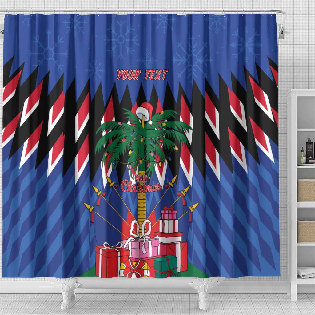 Personalized Haiti Shower Curtain Christmas Festive Vibes