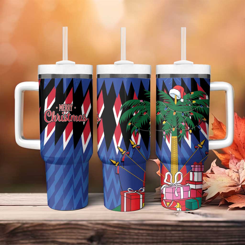 Personalized Haiti Tumbler With Handle Christmas Festive Vibes - Wonder Print Shop