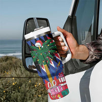 Personalized Haiti Tumbler With Handle Christmas Festive Vibes - Wonder Print Shop