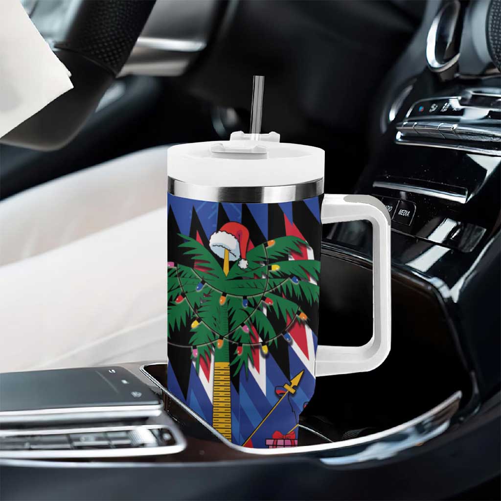 Personalized Haiti Tumbler With Handle Christmas Festive Vibes - Wonder Print Shop