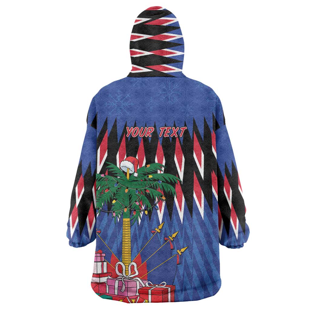 Personalized Haiti Wearable Blanket Hoodie Christmas Festive Vibes - Wonder Print Shop