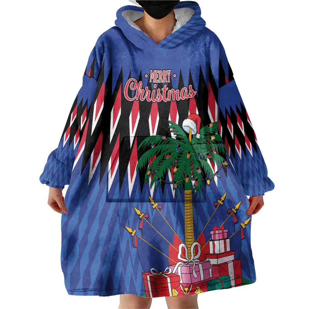 Personalized Haiti Wearable Blanket Hoodie Christmas Festive Vibes - Wonder Print Shop