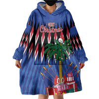 Personalized Haiti Wearable Blanket Hoodie Christmas Festive Vibes - Wonder Print Shop