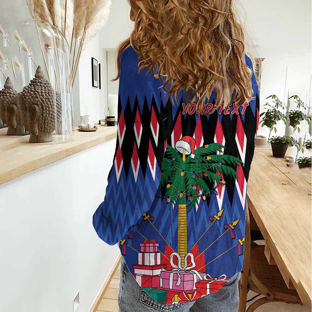 Personalized Haiti Women Casual Shirt Christmas Festive Vibes - Wonder Print Shop