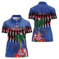 Personalized Haiti Women Polo Shirt Christmas Festive Vibes - Wonder Print Shop