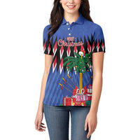 Personalized Haiti Women Polo Shirt Christmas Festive Vibes - Wonder Print Shop