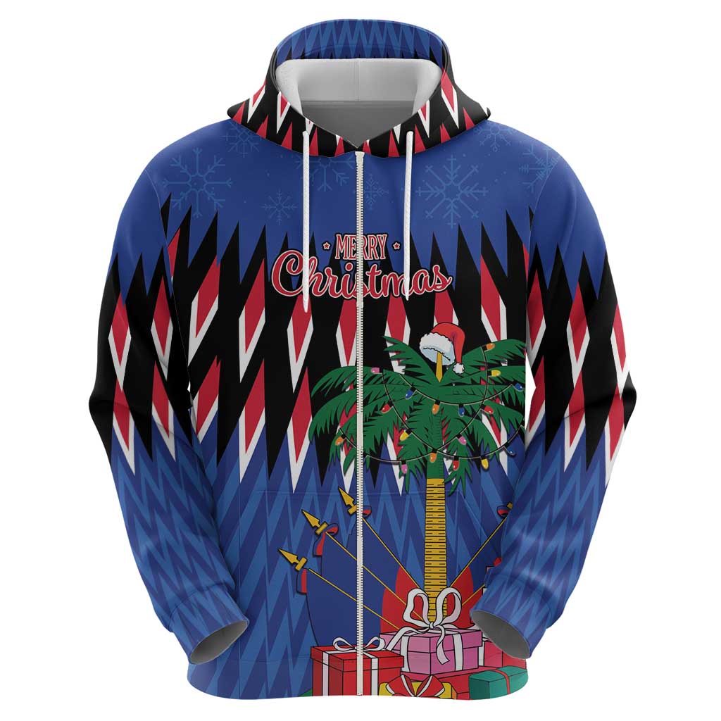Personalized Haiti Zip Hoodie Christmas Festive Vibes - Wonder Print Shop