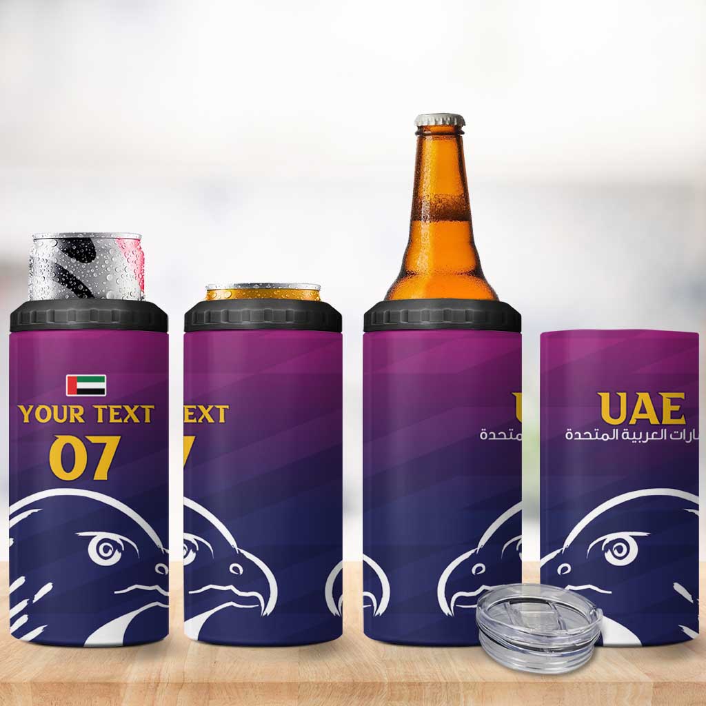 UAE Cricket Custom 4 in 1 Can Cooler Tumbler Arabian Falcon LT7 - Wonder Print Shop
