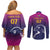 UAE Cricket Custom Couples Matching Off Shoulder Short Dress and Long Sleeve Button Shirt Arabian Falcon LT7 - Wonder Print Shop