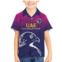 UAE Cricket Custom Family Matching Mermaid Dress and Hawaiian Shirt Arabian Falcon LT7 - Wonder Print Shop