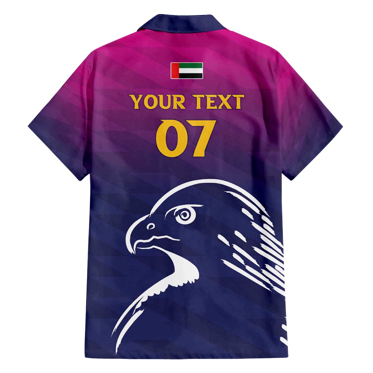 UAE Cricket Custom Family Matching Off The Shoulder Long Sleeve Dress and Hawaiian Shirt Arabian Falcon - Wonder Print Shop