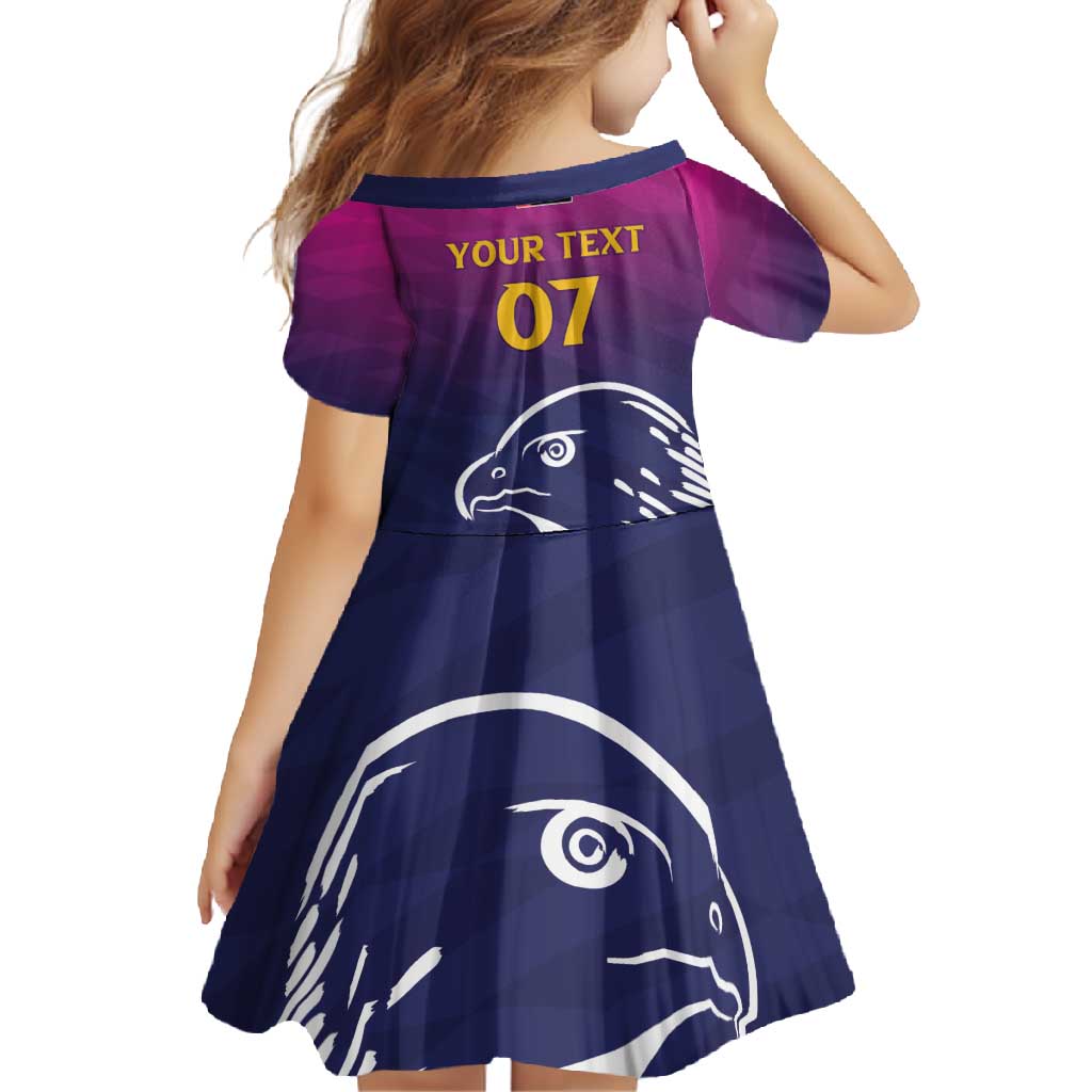 UAE Cricket Custom Family Matching Off Shoulder Maxi Dress and Hawaiian Shirt Arabian Falcon LT7 - Wonder Print Shop