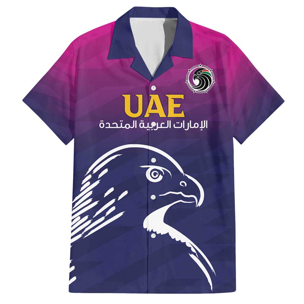 UAE Cricket Custom Family Matching Tank Maxi Dress and Hawaiian Shirt Arabian Falcon - Wonder Print Shop