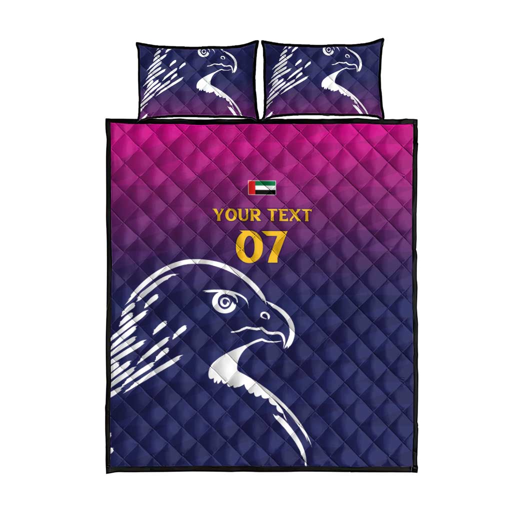 UAE Cricket Custom Quilt Bed Set Arabian Falcon - Wonder Print Shop