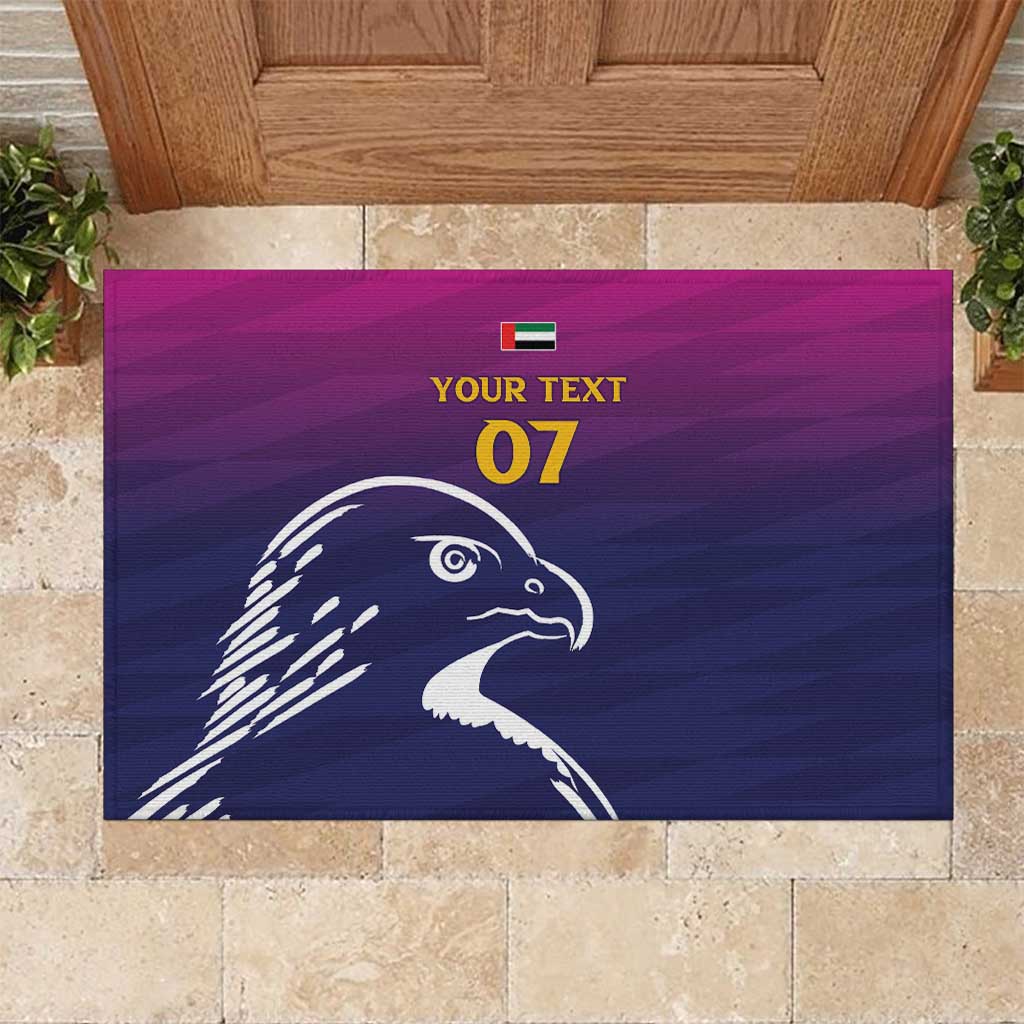 UAE Cricket Custom Rubber Doormat Arabian Falcon - Wonder Print Shop