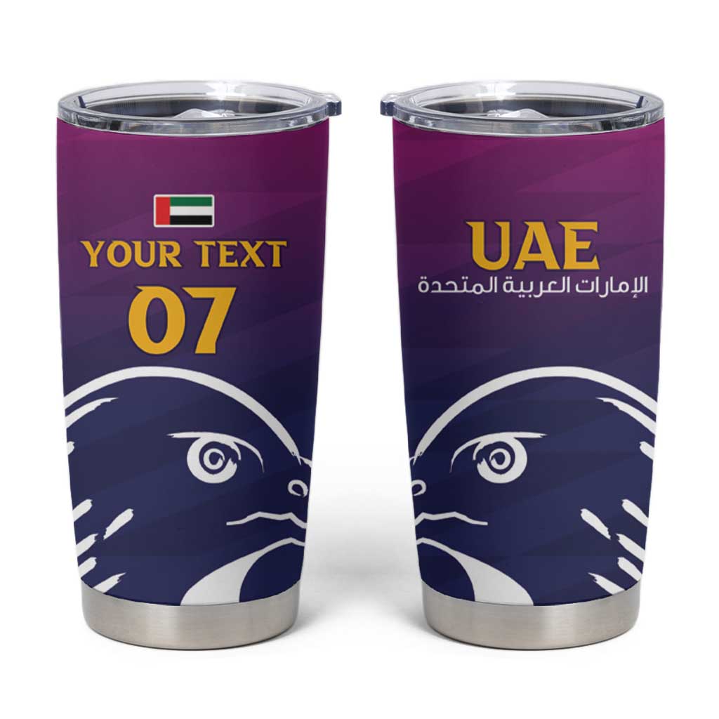 UAE Cricket Custom Tumbler Cup Arabian Falcon - Wonder Print Shop