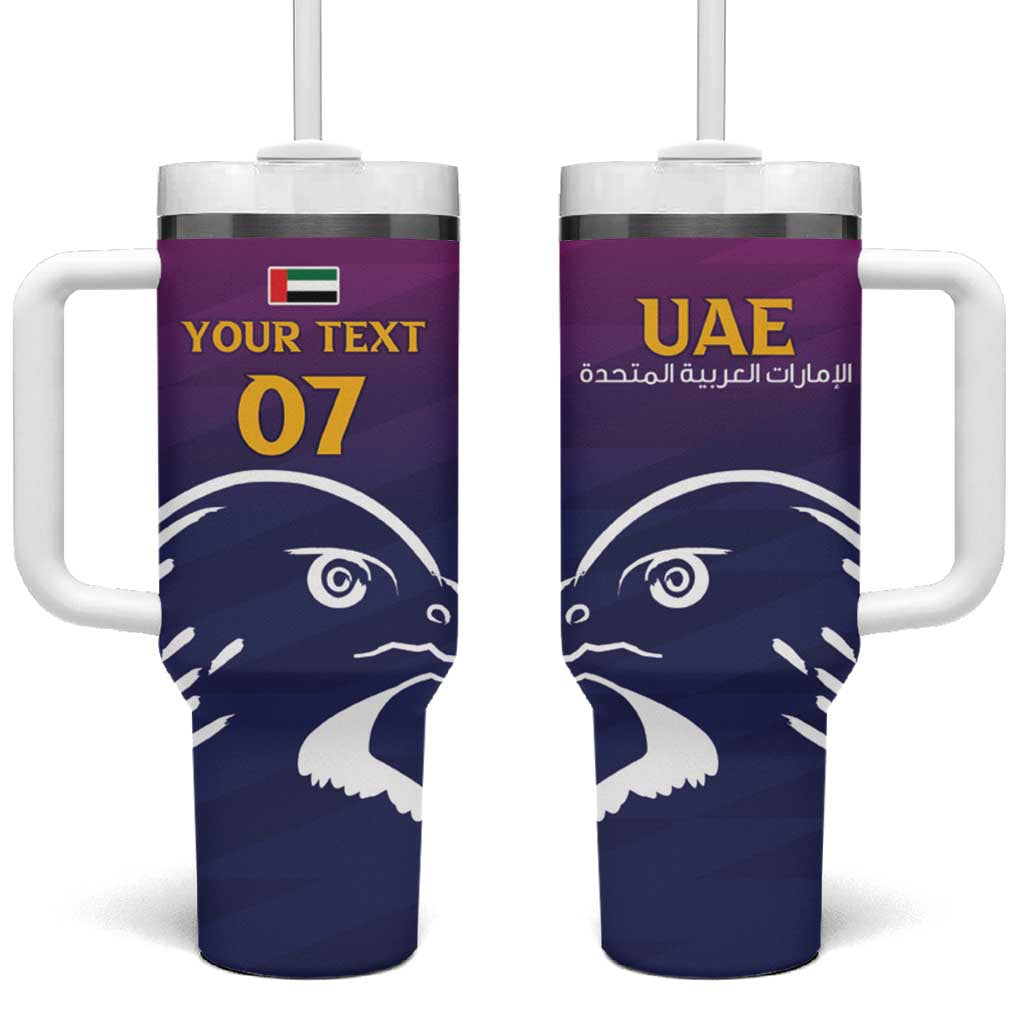 UAE Cricket Custom Tumbler With Handle Arabian Falcon - Wonder Print Shop