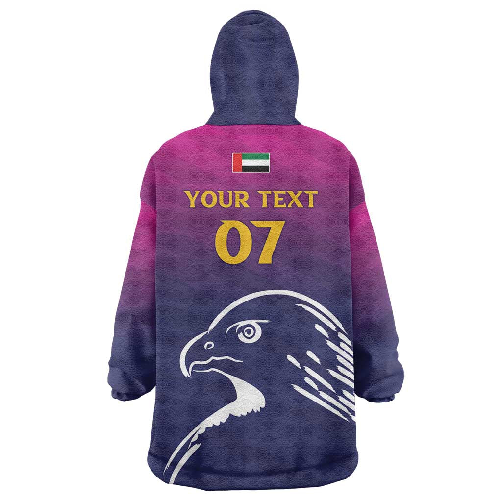 UAE Cricket Custom Wearable Blanket Hoodie Arabian Falcon - Wonder Print Shop