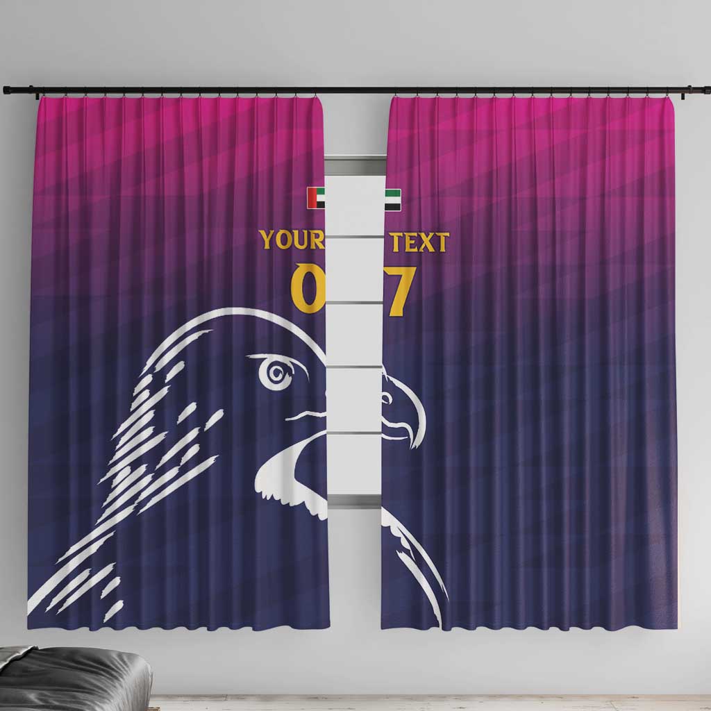 UAE Cricket Custom Window Curtain Arabian Falcon - Wonder Print Shop