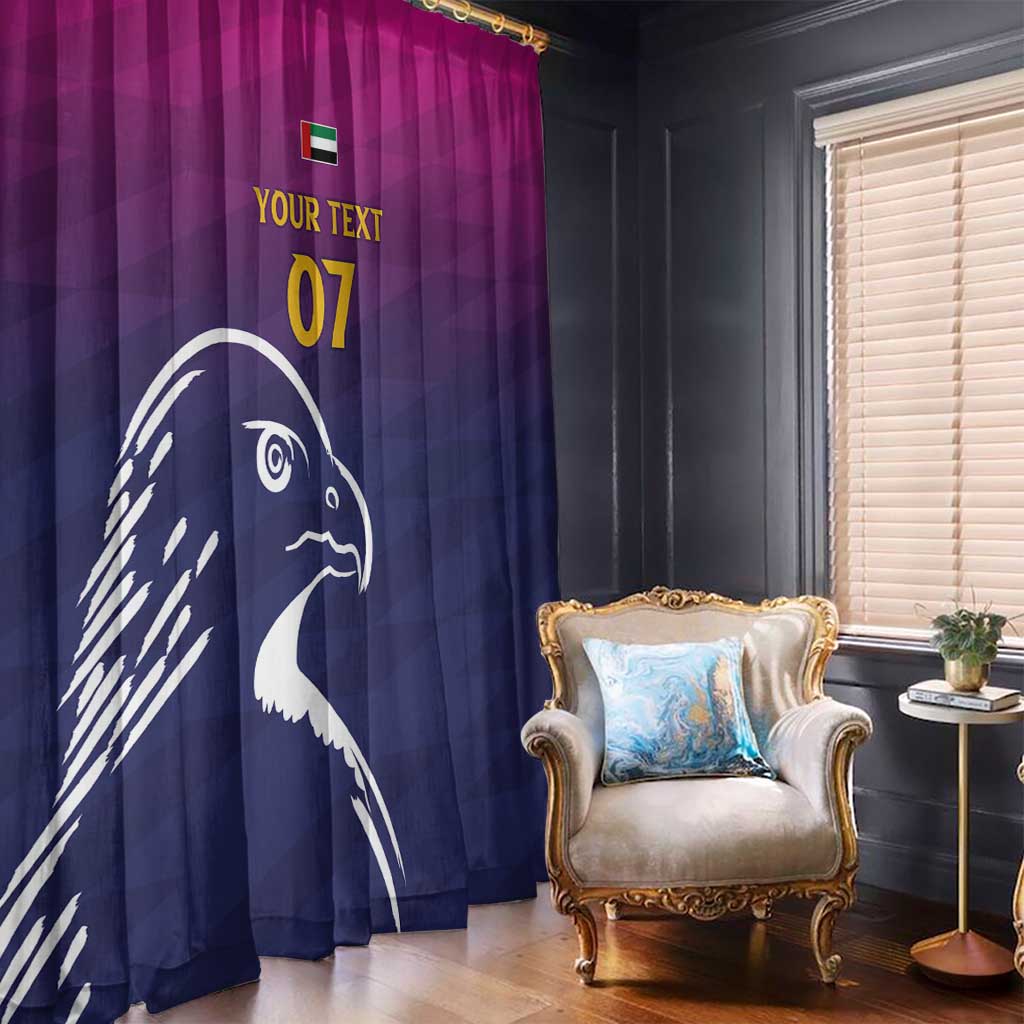 UAE Cricket Custom Window Curtain Arabian Falcon - Wonder Print Shop