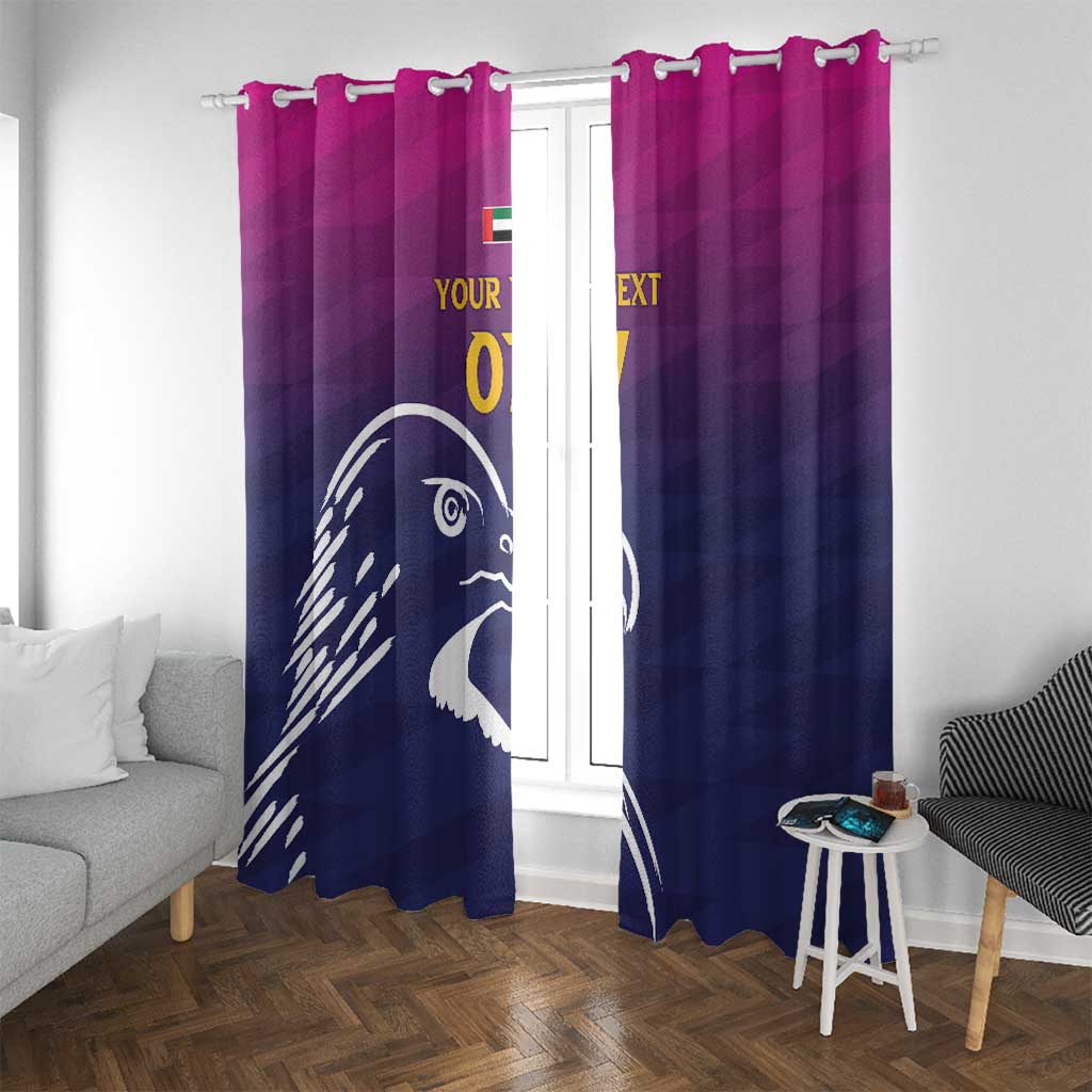 UAE Cricket Custom Window Curtain Arabian Falcon - Wonder Print Shop
