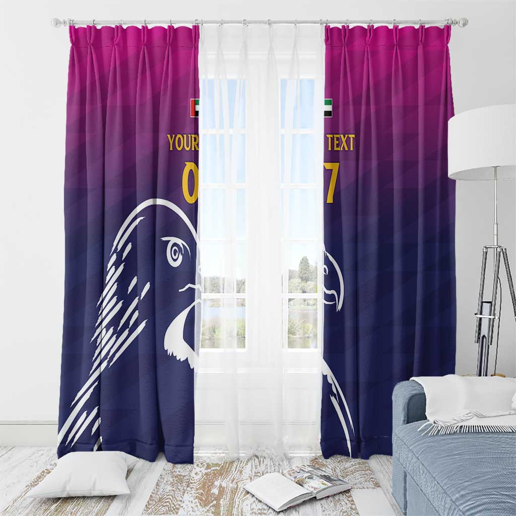 UAE Cricket Custom Window Curtain Arabian Falcon - Wonder Print Shop