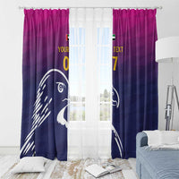UAE Cricket Custom Window Curtain Arabian Falcon - Wonder Print Shop